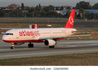 ISTANBUL, TURKEY SEPTEMBER 6, 2012  Airlines Airplane Taxiing At Atatürk International Airport