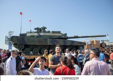 Istanbul, Turkey - September-18,2019: The Prototype Of The Turkish Land Forces Altay Tank Project Was Introduced.