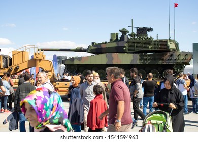 Istanbul, Turkey - September-22,2019:Altay Tank Of Turkish Land Forces. Photographed From The Side.