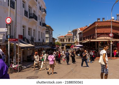 Istanbul Turkey; The View That Welcomes You At The Büyükada Pier When You Get Off The Ferry. Lots Of Tourists Come To The Island. 4 July 2022