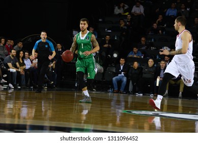 Istanbul, Turkey/March 20, 2018: Scottie Wilbekin In Action During Darussafaka Tekfen Vs FC Bayern Munich At Eurocup 2018 At Volkswagen Arena.