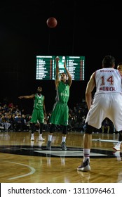 Istanbul, Turkey/March 20, 2018: Scottie Wilbekin In Action During Darussafaka Tekfen Vs FC Bayern Munich At Eurocup 2018 At Volkswagen Arena.