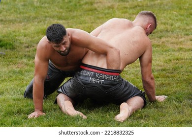 Turkish oil wrestlingのロイヤリティフリー画像