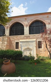 Istanbul/Turkey - August 16 2018: Courtyard Of Famous Grand Vizier Ibrahim Pasha Palace.