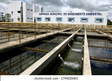 Itabuna, Bahia / Brazil - March 2, 2012: Water Treatment Plant Of The Municipal Water And Sanitation Company - Emasa - In The City Of Itabuna, In The South Of Bahia.