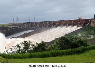 Itaipu Dam, on the Border of Brazil and Paraguay 