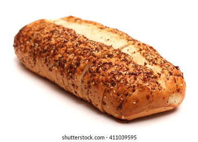 Italian Artisan White Bread On A White Background