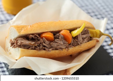 Italian Beef Sandwich With Giardiniera 