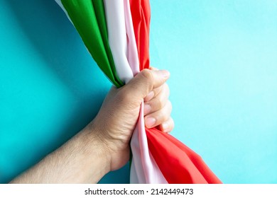 Italian Card, Italy Flag Background National Public Holiday	
