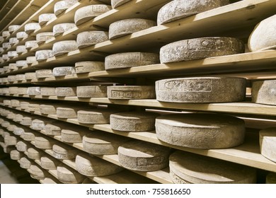 Italian Cheese Cellar In Mountain Farm