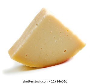 Italian Cheese, Provolone, Isolated On White Background