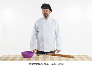 Italian Chef Isolated On White