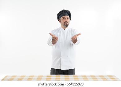 Italian Chef Isolated On White