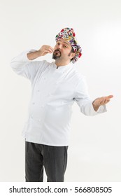 Italian Chef Isolated On White