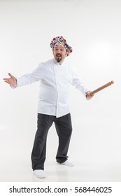 Italian Chef Isolated On White