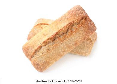 Italian Ciabatta Bread Isolated On White