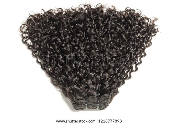 Italian Curly Black Human Hair Weaves Stock Photo Edit Now