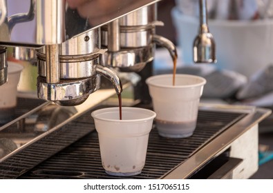 Italian Espresso Coffee Machines, With Two Dispenser