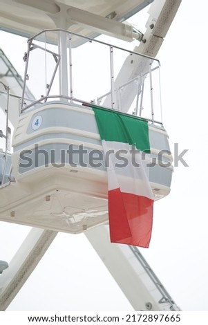 Similar – Image, Stock Photo Ferris wheel with fluttering barrier tape in front of it