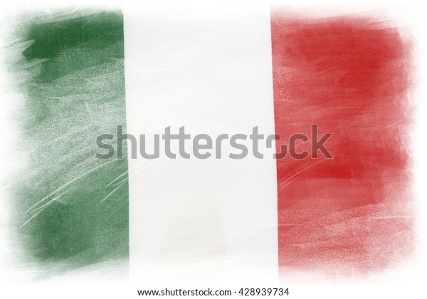 Italian Flag On Plain Background Stock Photo (Edit Now) 428939734