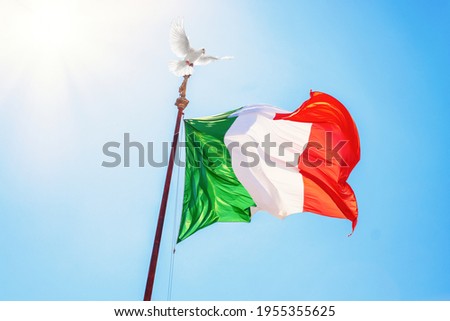 italian flag traditional colors, patriotic italian background of Italy, liberation day and republic day