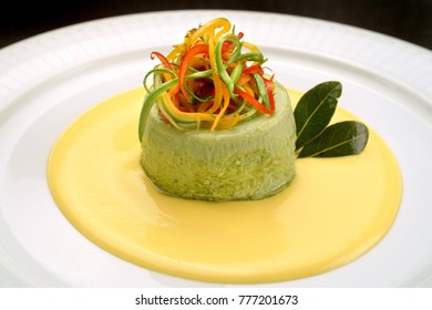 Italian Food Recipes, Vegetable Flan With Fondue Cheese.