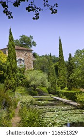 Italian Garden In The Countryside Of South West France