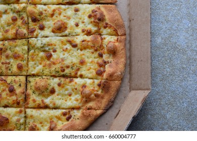 Italian Garlic Bread In The Box Flat Lay