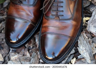 Italian goodyear welted leather  mens brown vintage oxford wedding dress shoes with leather sole