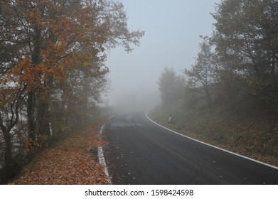 Italian hills in the fog