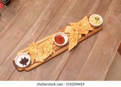 Italian Hot Entrees On Wood Table