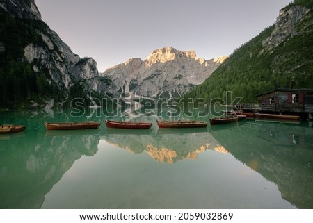 Italian lake with nice reflections