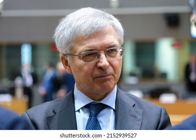  Italian Minister Of Economy And Finance Daniele Franco During European Finance Ministers Meeting In Brussels, Belgium, 15 March, 2022.