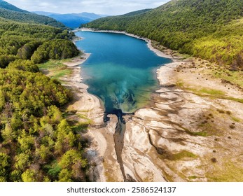 Italian mountain landscape glacial lake