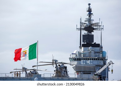 A Coruña-Spain. The Italian Navy Aircraft Carrier 