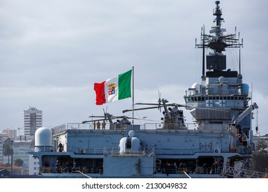 A Coruña-Spain. The Italian Navy Aircraft Carrier 