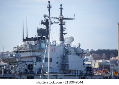 A Coruña-Spain. The Italian Navy Aircraft Carrier 