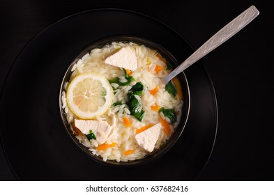 Italian Orzo Spinach Soup