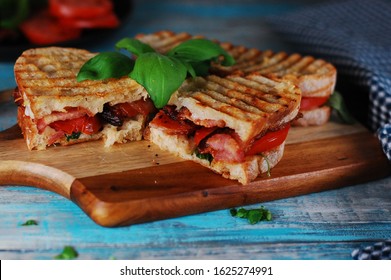 Italian Panini For Breakfast, Brunch, Snack, Hot Sandwich