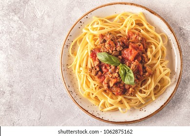 Spaghetti Bolognese Top View Hd Stock Images Shutterstock