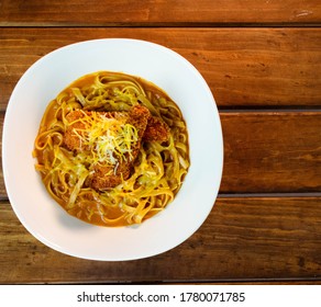 Italian Pasta With Cheese And Chicken Tenders