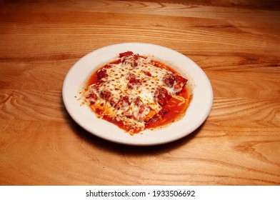 Italian Pasta Cuisine Known As Baked Manicotti