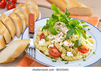 Italian Pasta Salad With Ricotta And Rucola