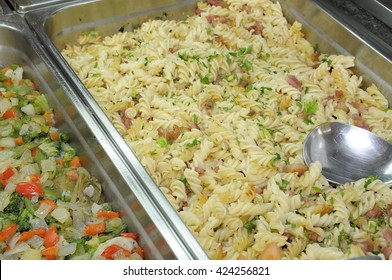 Italian Pasta Tray In A Buffet