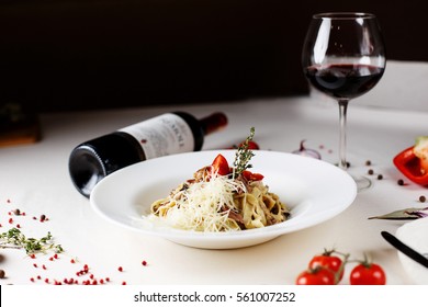 Italian pasta with wine - Powered by Shutterstock