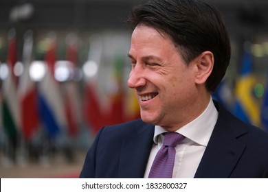 Italian Prime Minister Giuseppe Conte arrives at the first face-to-face EU summit since the coronavirus disease (COVID-19) outbreak, in Brussels, Belgium July 17, 2020.
