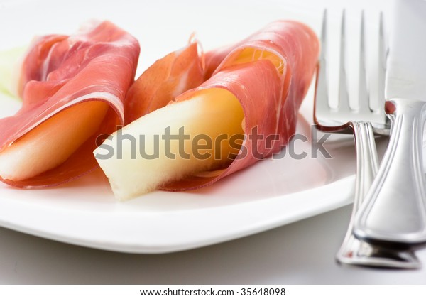 Italian Prosciutto Melons Slices Traditional Ham Stock Photo (Edit Now ...