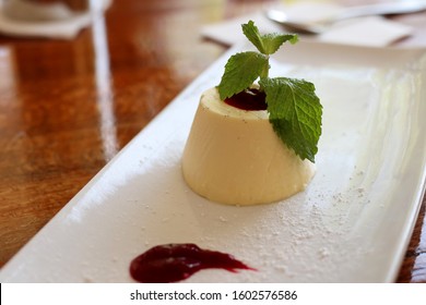 Italian Raspberry Panna Cotta Dessert - Powered by Shutterstock