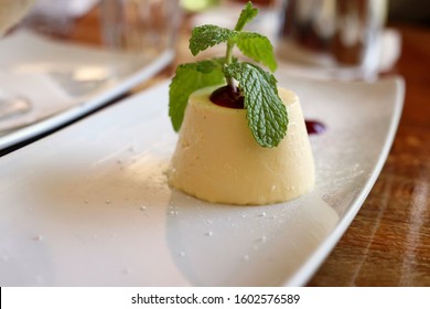 Italian Raspberry Panna Cotta Dessert - Powered by Shutterstock