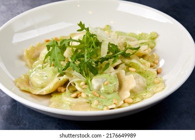 Italian Ravioli With Pesto Sauce